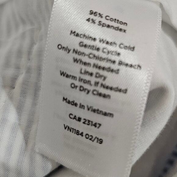 Talbots Hampshire Ankle Pants Seersucker Blue Pinstripe Size 10 NWT - Picture 8 of 8